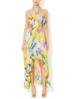 Chiffon Printed Tiered Dress by T Bags Los Angeles