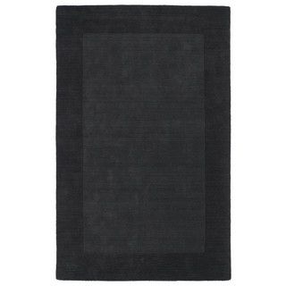 Borders Hand tufted Charcoal Wool Rug (36 X 53)