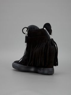 Giuseppe Zanotti Design Fringed Wedge Sneakers   Biondini Paris