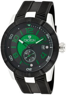 Croton CN307282BSGR  Watches,Mens Rubber/Silicone Strap, Luxury Croton Quartz Watches
