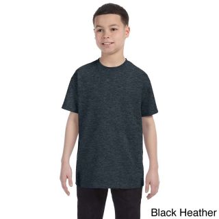 Jerzees Youth 50/50 Heavyweight Blend T shirt Black Size L (14 16)