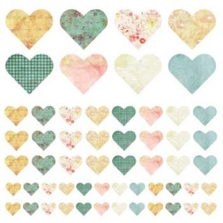 fabric heart wall stickers by spin collective
