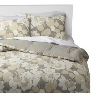 Room Essentials Floral Comforter Set   Gray (Full/Queen)