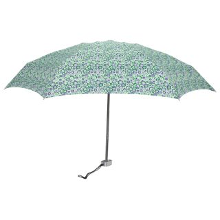 Leighton Genie Green/ Purple Print Manual Compact Umbrella