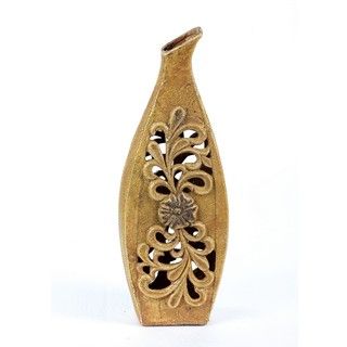 Privilege Medium Antique Floral Ceramic Pierced Vase