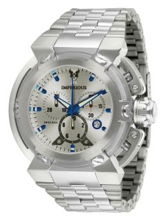 Mens Stainless Steel & Silver Watch by Imperious