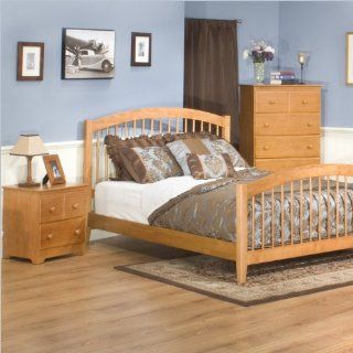 Atlantic Furniture Windsor Platform Bed with Matching Footboard 2 Piece Bedroom Set   Twin  
