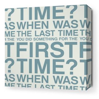 Inhabit Stretched First Time Textual Art on Canvas in Cornflower FTCFSW Size
