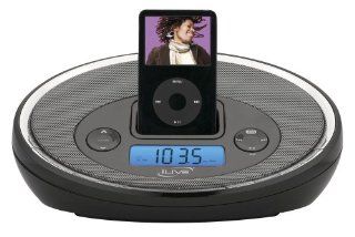 iLive ICR6307DTBLK iPod Docking System with Digital Tune AM/FM Stereo Dual Alarm Clock Radio with Remote Control in Black  Players & Accessories