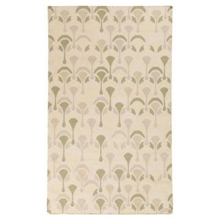 Malene b Voyages Taupe/Asparagus Green Rug VOY60 Rug Size 2 x 3