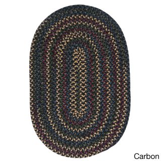 Colonial Mills Horizon Braided Area Rug (9 X 12 Oval) Black Size 9 x 12