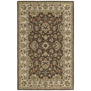 Hand tufted Lawrence Brown Kashan Wool Rug (80 X 110)