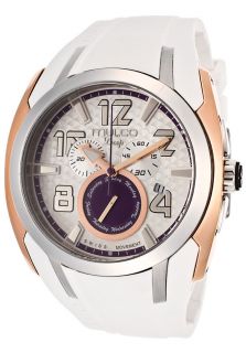 Mulco MW117186015  Watches,Womens Deep Chronograph Silver Textured Dial White Silicone, Chronograph Mulco Quartz Watches