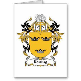 Koning Family Crest Greeting Cards