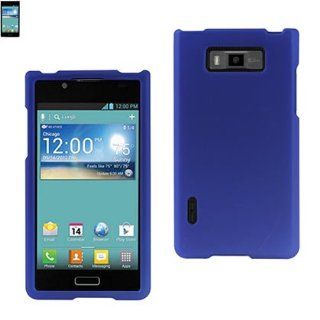 Reiko RPC10 LGUS730NV Sleek and Durable Rubber Protective Case for LG Splendor (LG US730)   1 Pack   Retail Packaging   Navy Cell Phones & Accessories