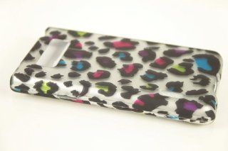 LG Splendor / Venice US730 Hard Case Cover for Colorful Leopard + Earphone Cord Winder Cell Phones & Accessories