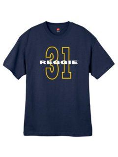 Mens Reggie Miller 31 Throwback Navy Blue T Shirt Size Small Sports & Outdoors