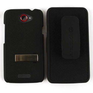 For Htc One X S720e Black Hybrid Kickstand Case + Holster Accessories Cell Phones & Accessories