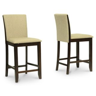 Everdon Dark Brown Modern Pub Chair (set Of 2)
