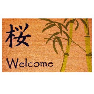 Asian Welcome coir With Vinyl Backing Doormat (17 X 29)