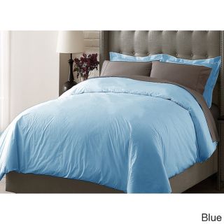 Blue Ridge Home Fashions Inc Oversize Cotton 3 piece Duvet Cover Set Blue Size Twin