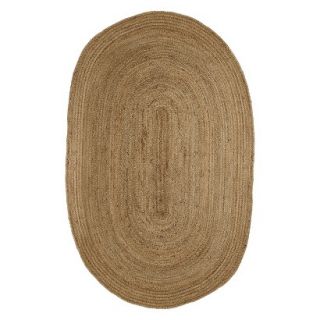 Jute Area Rug   Natural (6x9) Oval