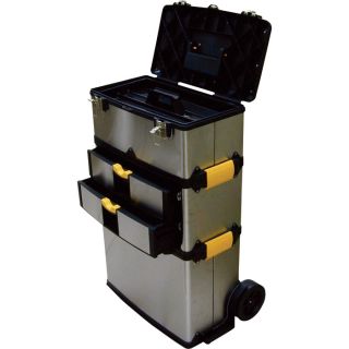 Hawk Large Toolbox on Wheels — 20in.W x 10in.D x 33 1/2in.H, Model# MJ7577  Tool Boxes