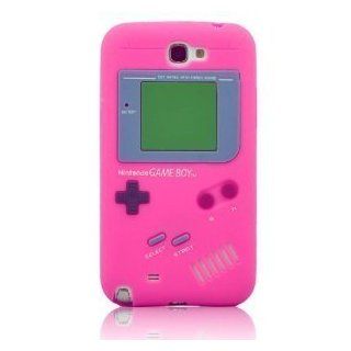 I Need Popular 3D Hot Pink Gameboy Soft Silicone Case Cover Compatible for Samsung Galaxy Note II N7100 Cell Phones & Accessories