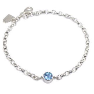 blue topaz bracelet december birthstone by lilia nash jewellery