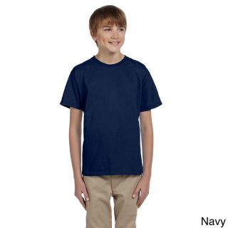 Jerzees Youth Boys Hidensi t Cotton T shirt Navy Size L (14 16)