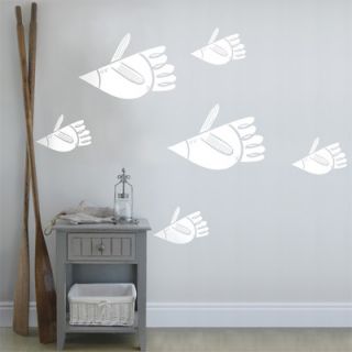 ADZif Spot Bird Fish Wall Decal S3344R Color White