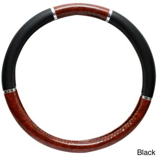Oxgord Dark Wood Grain Rubber Steering Wheel Cover
