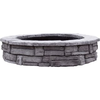 Natural Concrete Products Outdoor Firepit — Natural Stone Look, Random Gray, Model# RSFPG  Firepits   Patio Heaters