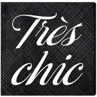 Oliver Gal Tres Chic Textual Art on Canvas 10733 Size 16 H x 16 W