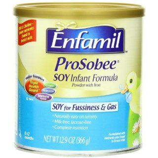 Enfamil ProSobee Soy Infant Formula, Iron Fortified, Powder, 12.9 Ounce (Pack of 6) Health & Personal Care