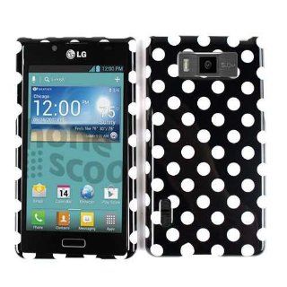 GLOSSY CELL PHONE COVER PROTECTOR FACEPLATE HARD CASE FOR LG SPLENDOR / VENICE US730 POLKA DOTS TP1632 Cell Phones & Accessories