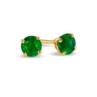 0mm Emerald Stud Earrings in 14K Gold   Zales