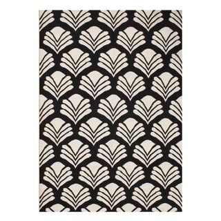 Alliyah Handmade Black New Zeland Blend Wool Rug (5 X 8)