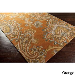 Surya Carpet, Inc. Hand tufted Wool Transitional Paisley Area Rug (8 X 11) Orange Size 8 x 11