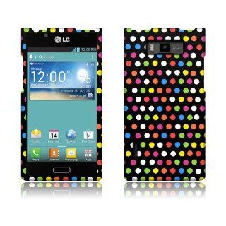 LG Splendor US730 Rainbow Dot Rubberized Cover Cell Phones & Accessories