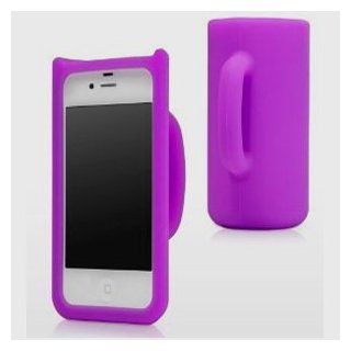 HJX Purple 3D Mug Cup Stand Holder Design Soft Silicone Case Cover Funny for the Apple iPhone 5 5G 5th + Gift 1pcs Insect Mosquito Repellent Wrist Bands bracelet Cell Phones & Accessories