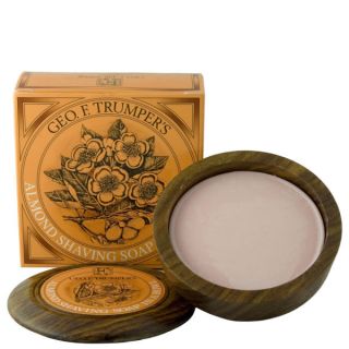 Trumpers Almond Oil Hard Shaving Soap Wooden Bowl   80g      Health & Beauty