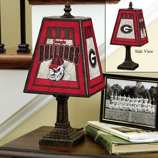 Georgia Bulldogs NCAA Art Glass Table Lamp