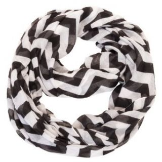 Cotton Cantina Soft Chevron Sheer Infinity Scarf in Contrasting Colors, One Size, 6 PackKhaki/Black/Grey/Pink/Aqua/Coral