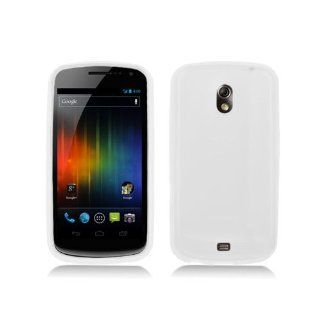 Translucent Frosted Clear White Soft Silicone Gel Skin Cover Case for Samsung Galaxy Nexus SCH i515 Cell Phones & Accessories