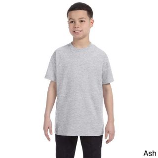 Jerzees Youth 50/50 Heavyweight Blend T shirt Grey Size L (14 16)