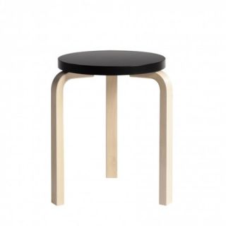 Artek 17.3 60 Bar Stool 71 Color Black Lacquered