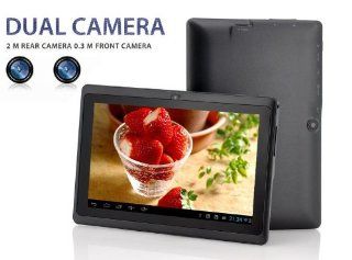7'' Black Google Android 4.0 Allwinner A13 Multimedia Tablet MID PC, 4GB, Google Play Pre Installed, USB OTG, Supports Skype Video Chat Calling, Netflix Movies and Flash Player, MID744B A13 Dual Camera Black  Tablet Computers  Computers & Acc