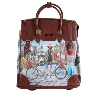 Nicole Lee Rolling Business Tote Special Bicylce Print Edition