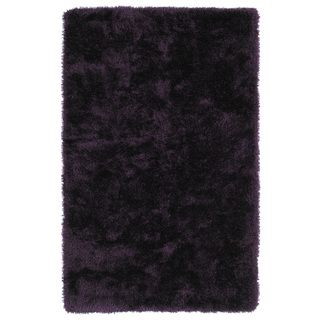 Hand tufted Silky Shag Purple Rug (8 X 10)